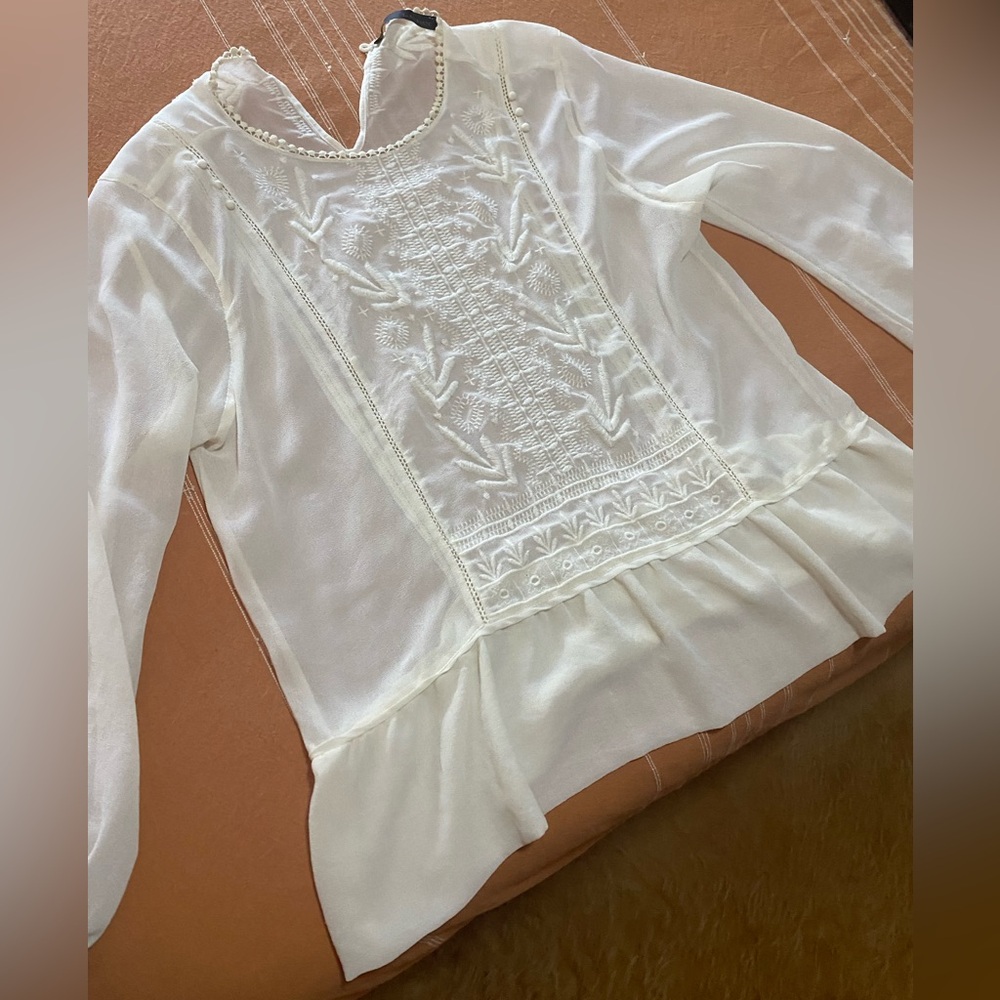 Retired Zara embroidered top